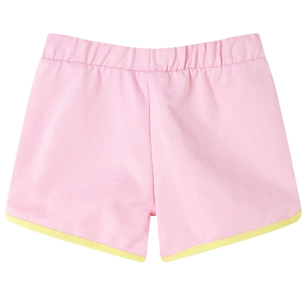 Kindershorts mit Besatz Knallrosa 92