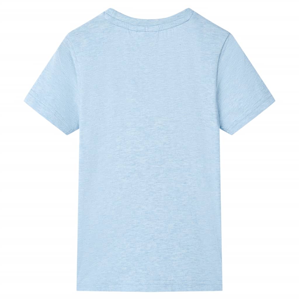 Kinder-T-Shirt Hellblau Melange 92