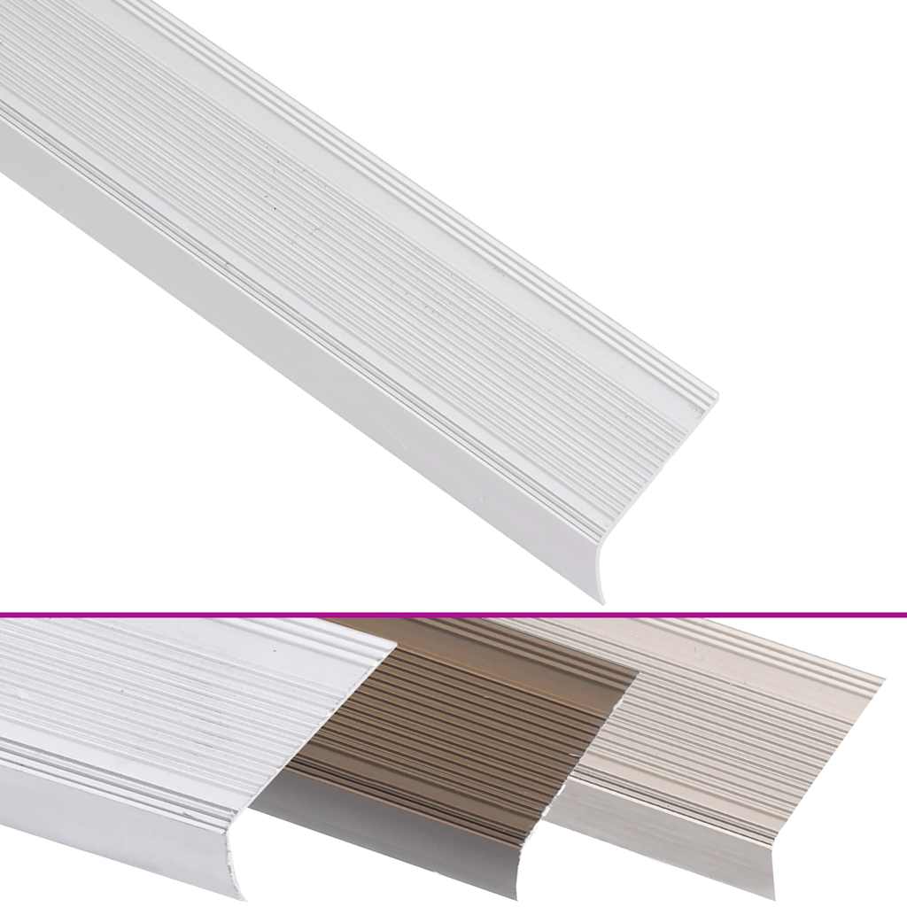 vidaXL Treppenkantenprofile in L-Form 15 Stk. Aluminium 90 cm Silbern