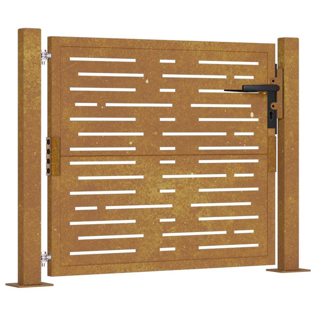 vidaXL Gartentor 100x75 cm Cortenstahl Quadratisches Design