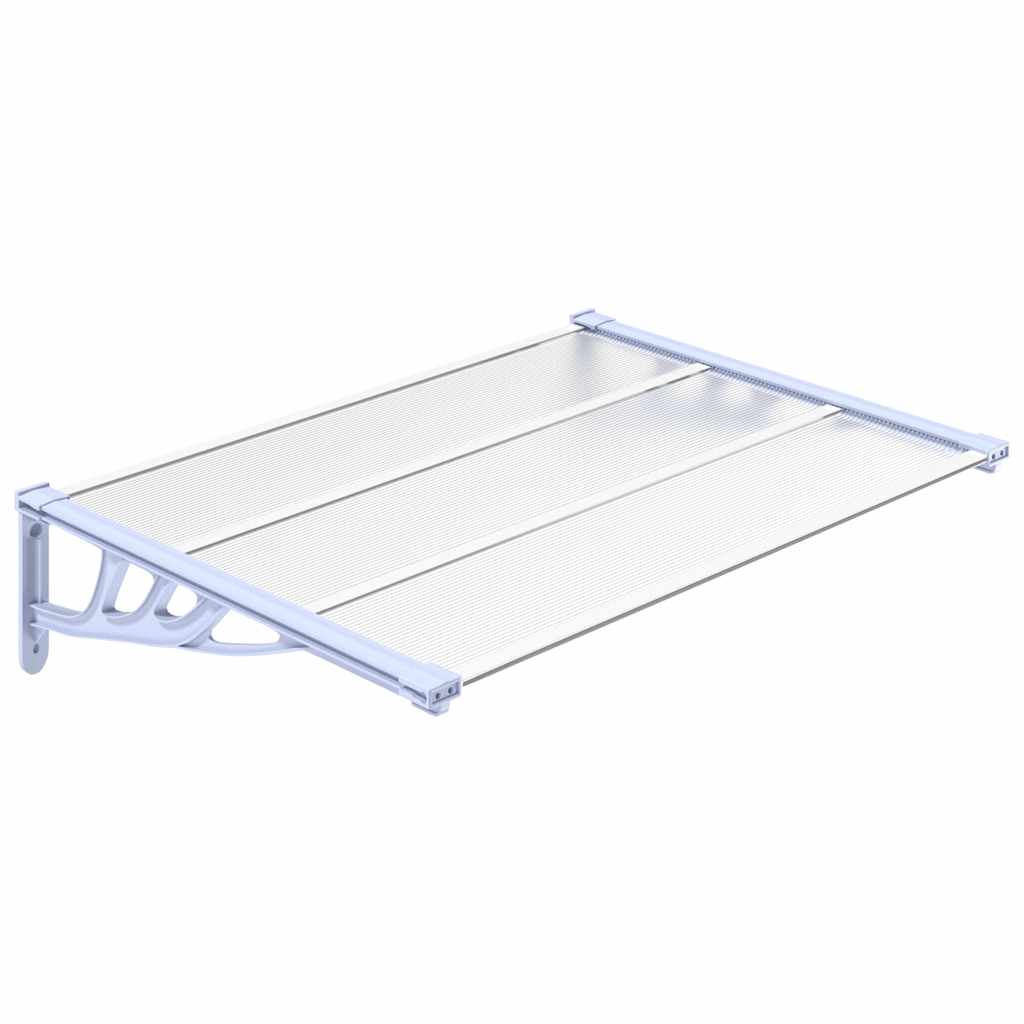 vidaXL Türvordach Grau und Transparent 122x90 cm Polycarbonat