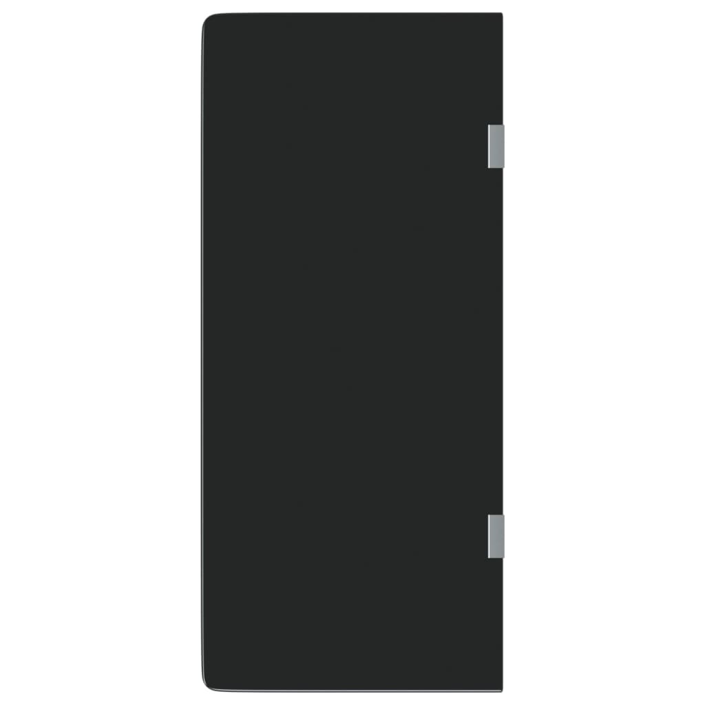 vidaXL Urinal-Trennwand Wandmontage Schwarz 90x40 cm Hartglas