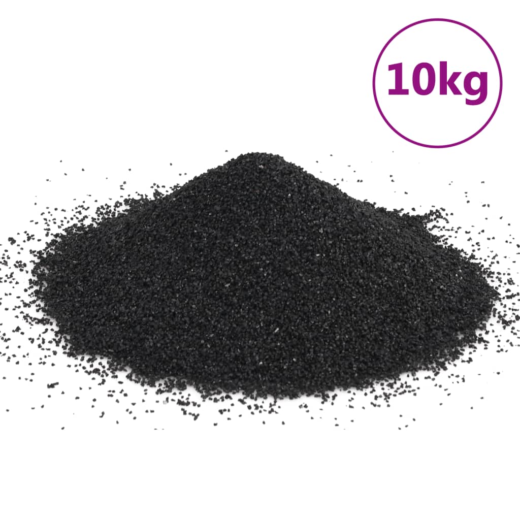 vidaXL Aquariensand 10 kg Schwarz 0,2-2 mm