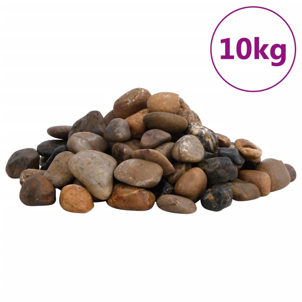 vidaXL Polierte Kiesel 10 kg Mehrfarbig 2-5 cm