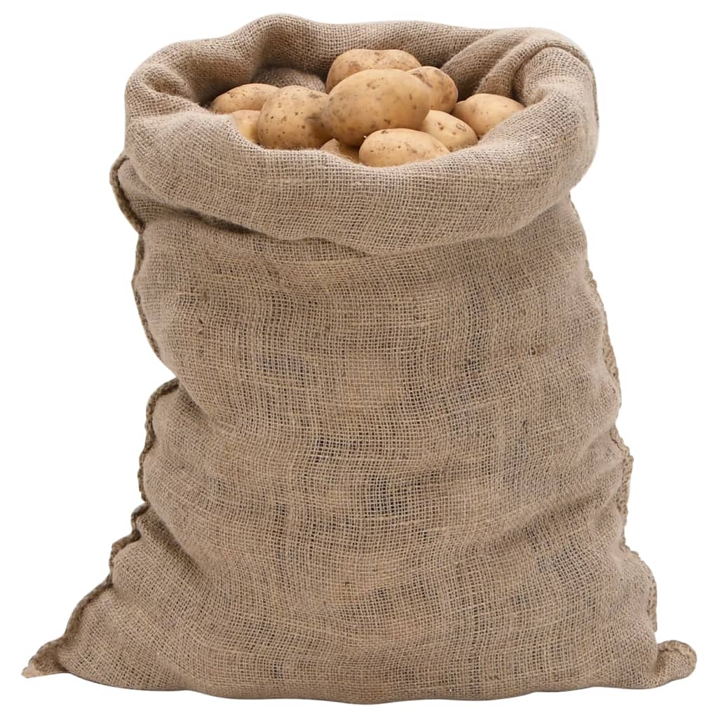 vidaXL Jutesäcke 5 Stück 60 x 105 cm 100 % Jute 220 g/m²
