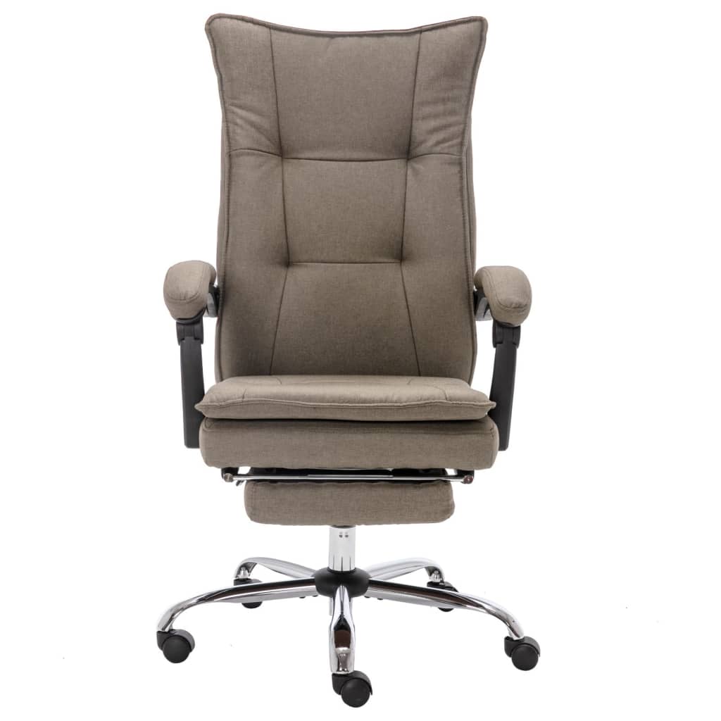 vidaXL Massage-Bürostuhl Taupe Stoff