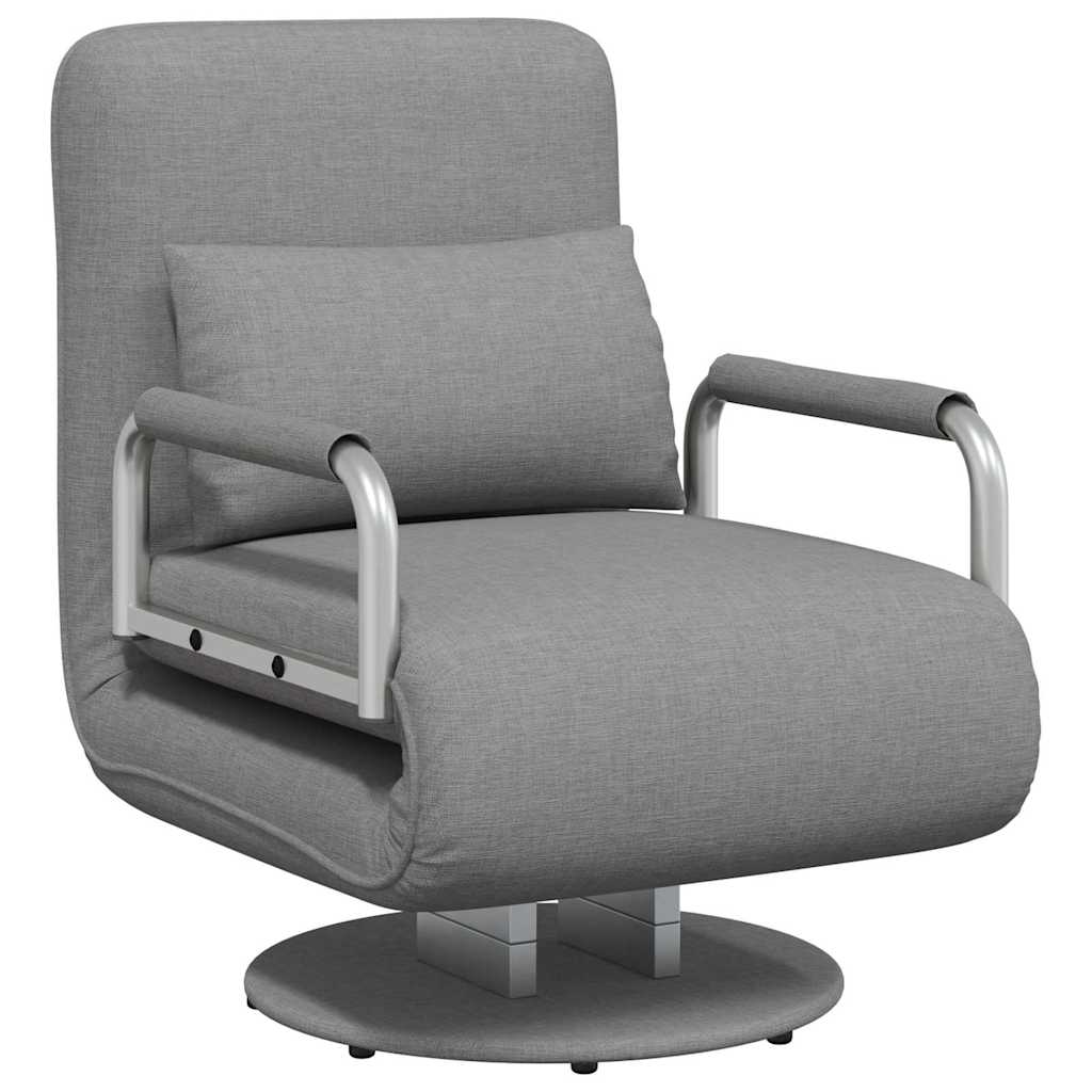 vidaXL Drehstuhl und Schlafsofa Hellgrau Stoff