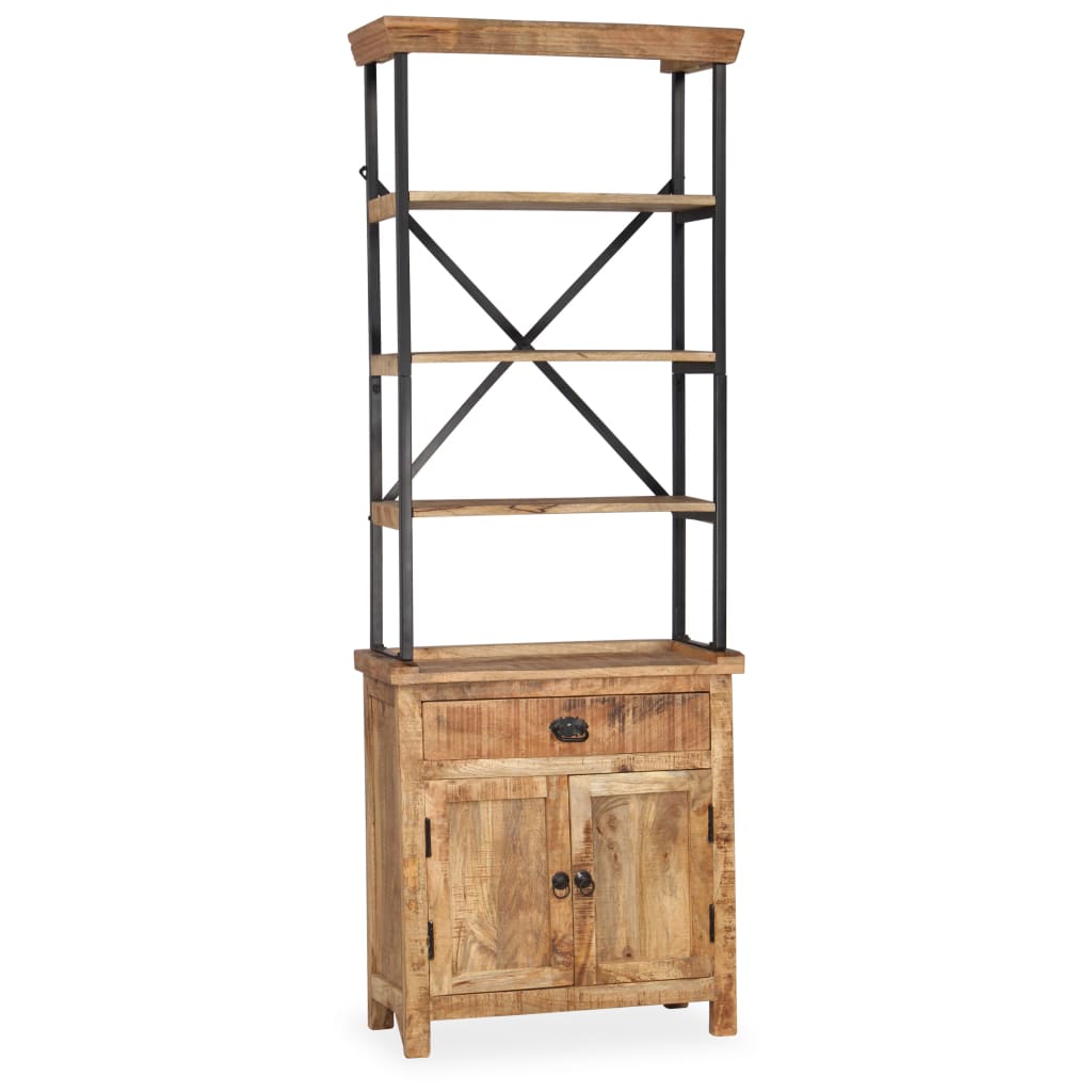 vidaXL Sideboard mit Ablagen Massivholz Mango 65x30x180 cm