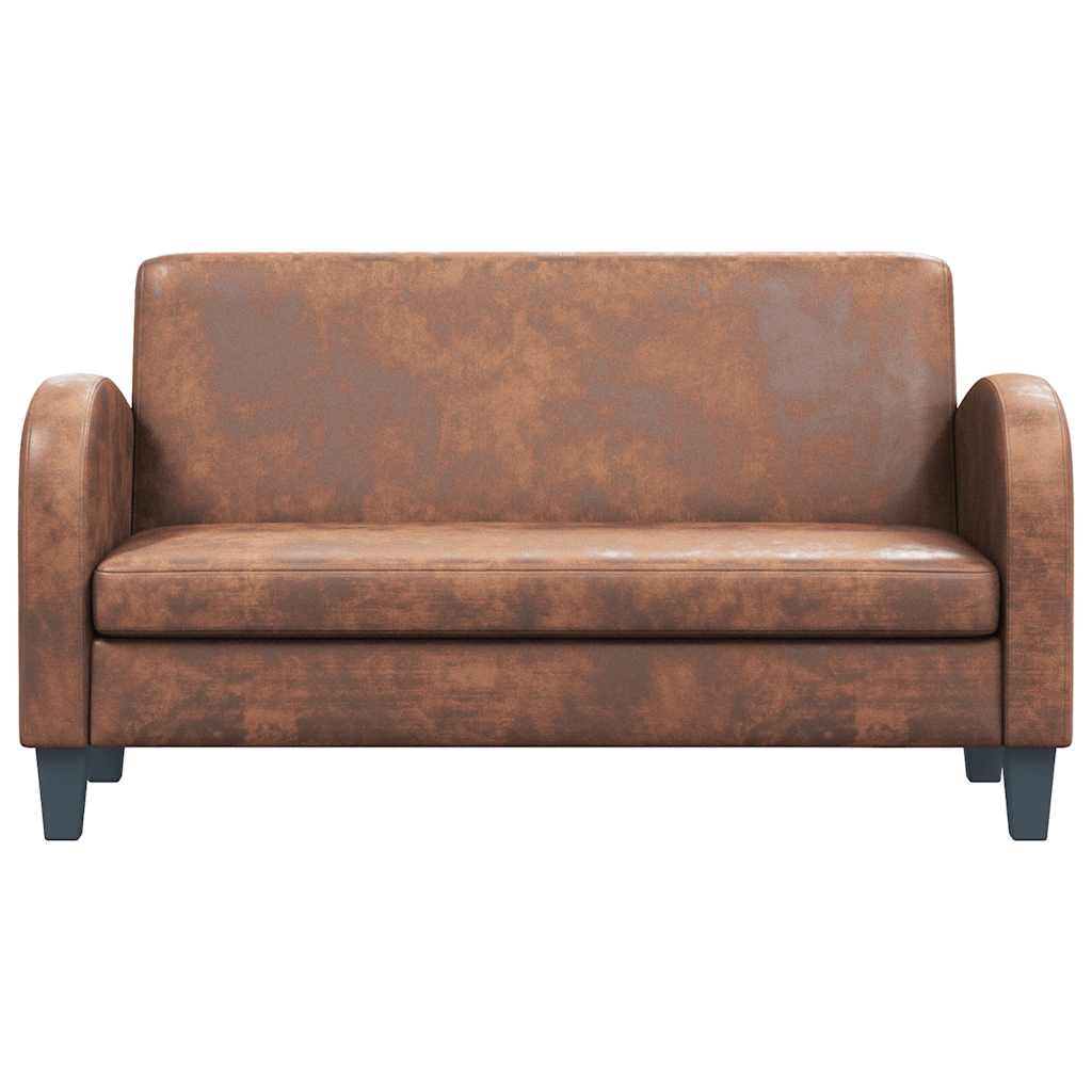 vidaXL Sofa 2-Sitzer Wildleder-Optik Braun