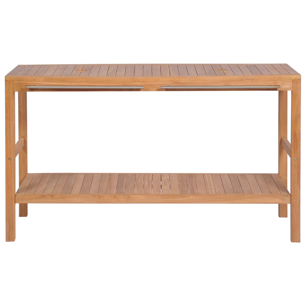 vidaXL Waschtischunterschrank Massivholz Teak 132x45x75 cm