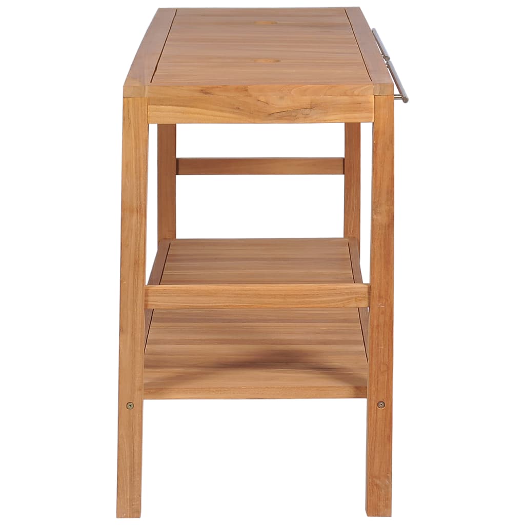 vidaXL Waschtischunterschrank Massivholz Teak 132x45x75 cm