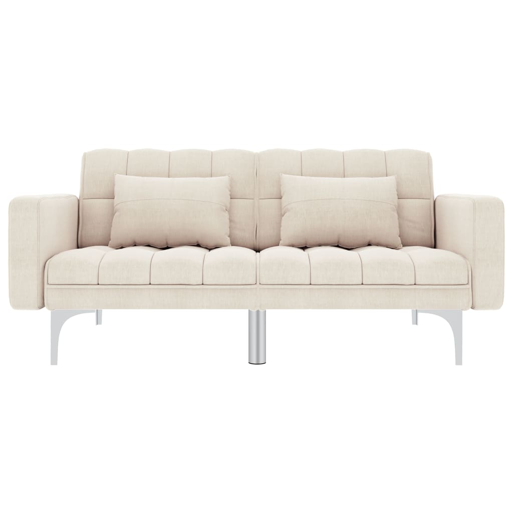 vidaXL Schlafsofa Creme Stoff