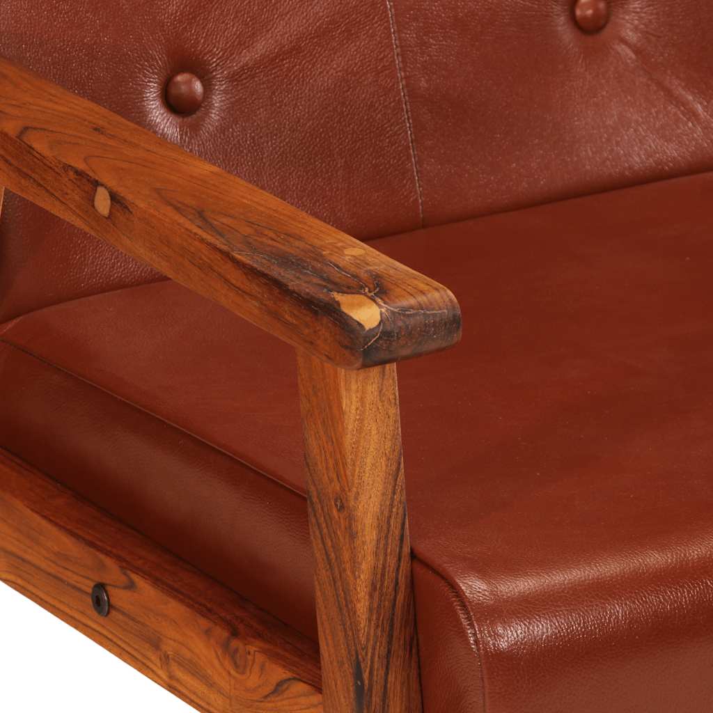 vidaXL Sessel Braun Echtleder