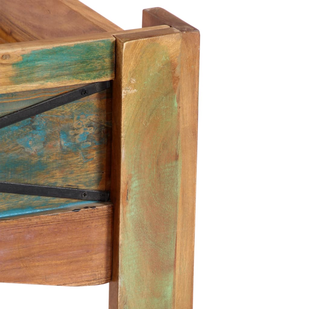 vidaXL Massivholzbett ohne Matratze Altholz 140x200 cm