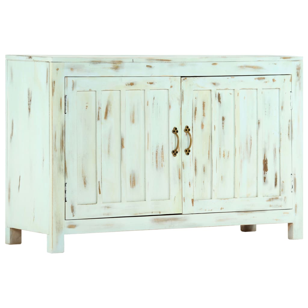 vidaXL Sideboard Hellblau 110x35x70 cm Massivholz Mango
