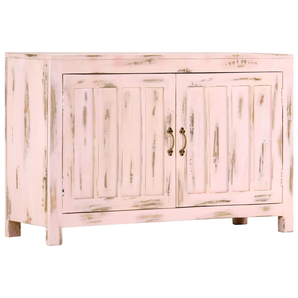 vidaXL Sideboard Hellblau 110x35x70 cm Massivholz Mango