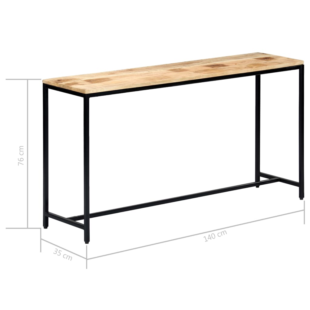 vidaXL Konsolentisch 140 x 35 x 76 cm Massivholz Mango