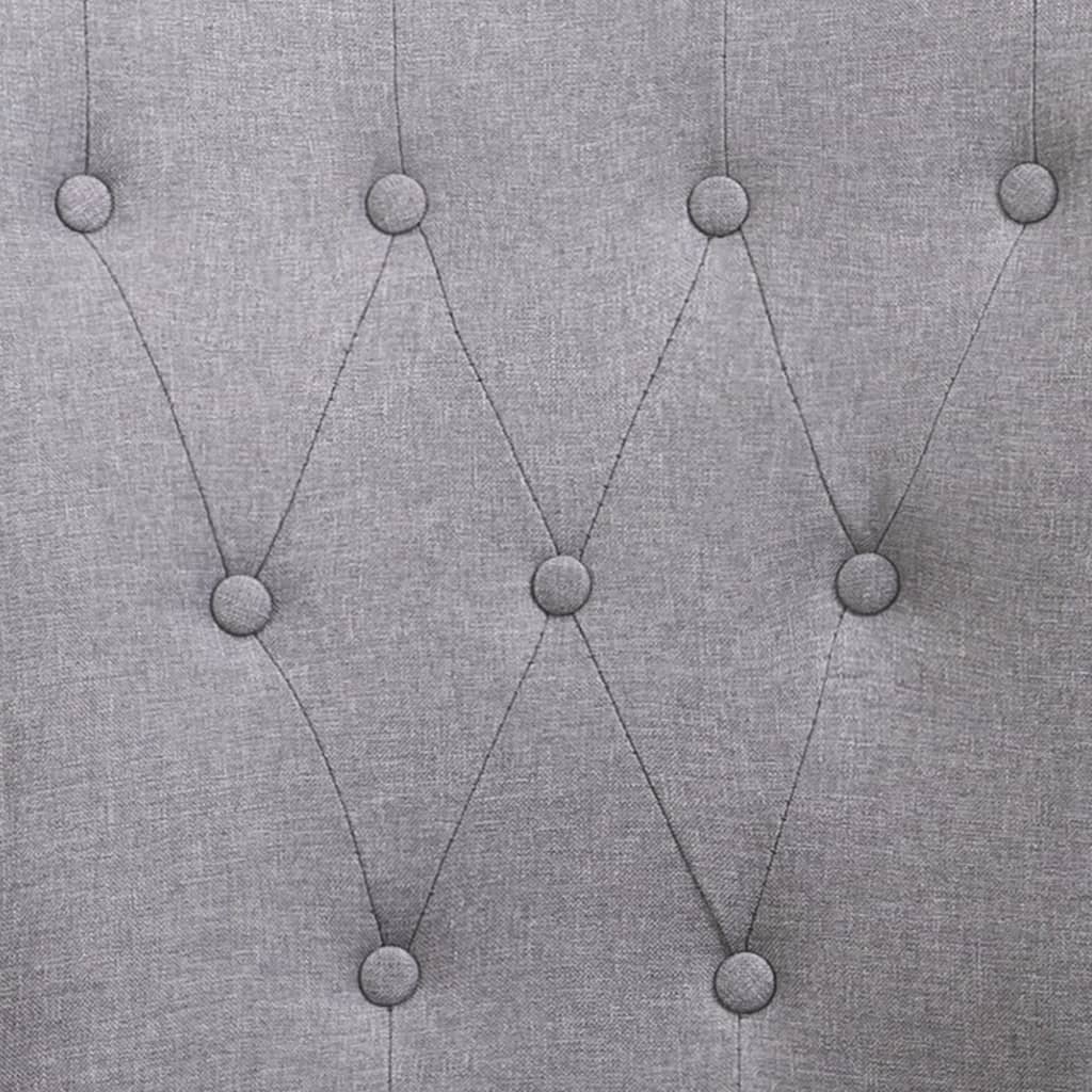 vidaXL Esszimmerstuhl mit Armlehnen Hellgrau Stoff