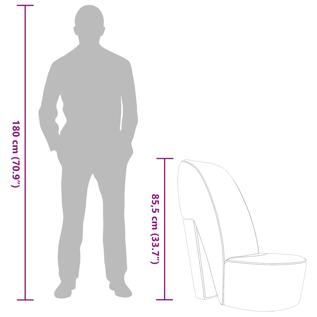 vidaXL Stuhl in Stöckelschuh-Form Rot Kunstleder