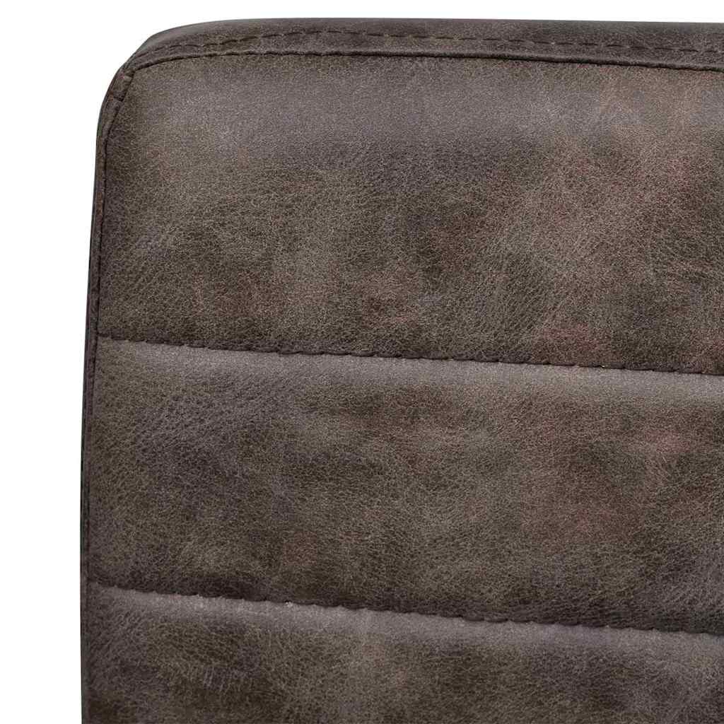 vidaXL Freischwinger 4 Stk. Dunkelbraun Kunstleder