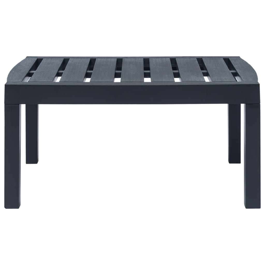 vidaXL 4-teiliges Gartenmöbel-Set Anthrazit Kunststoff