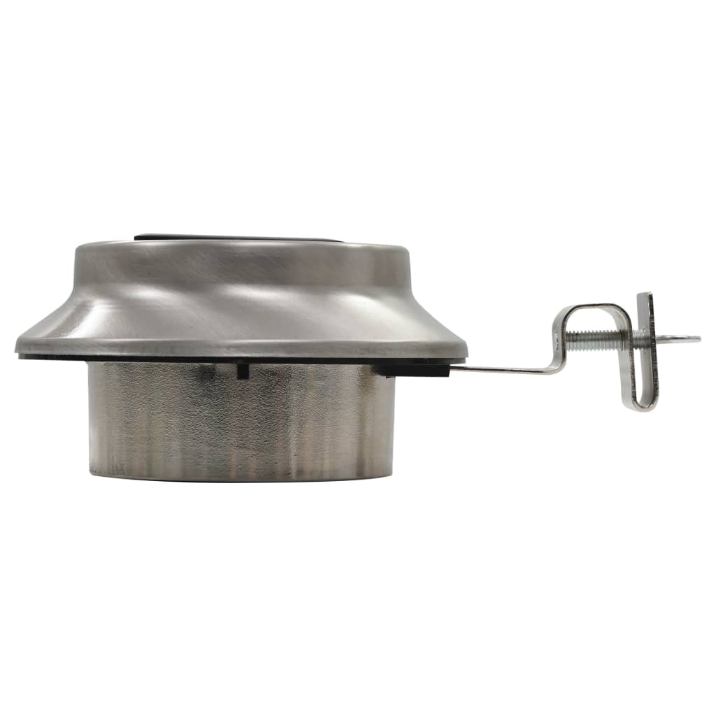 vidaXL Solar-Außenleuchten 12 Stk. LED Rund 12 cm Weiß