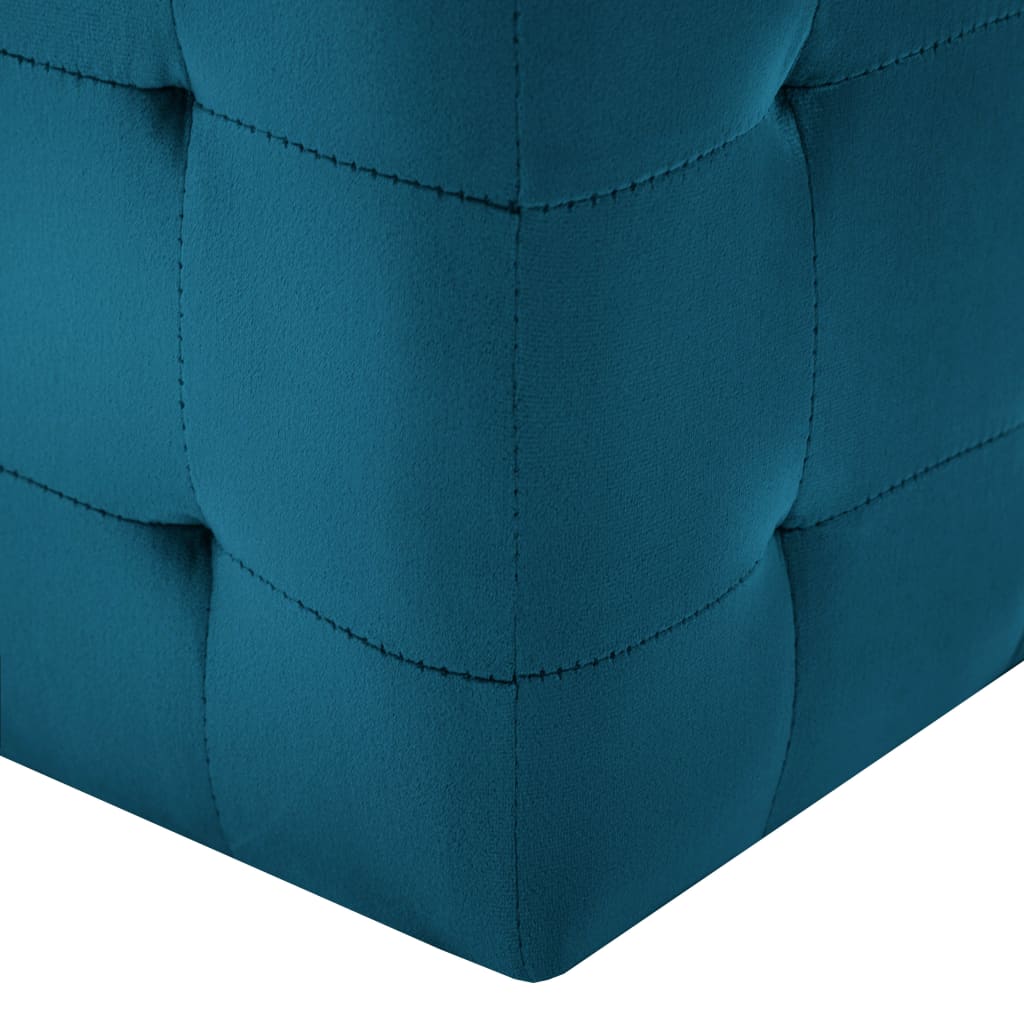 vidaXL Pouf 2 Stk. Blau 30x30x30 cm Samtstoff