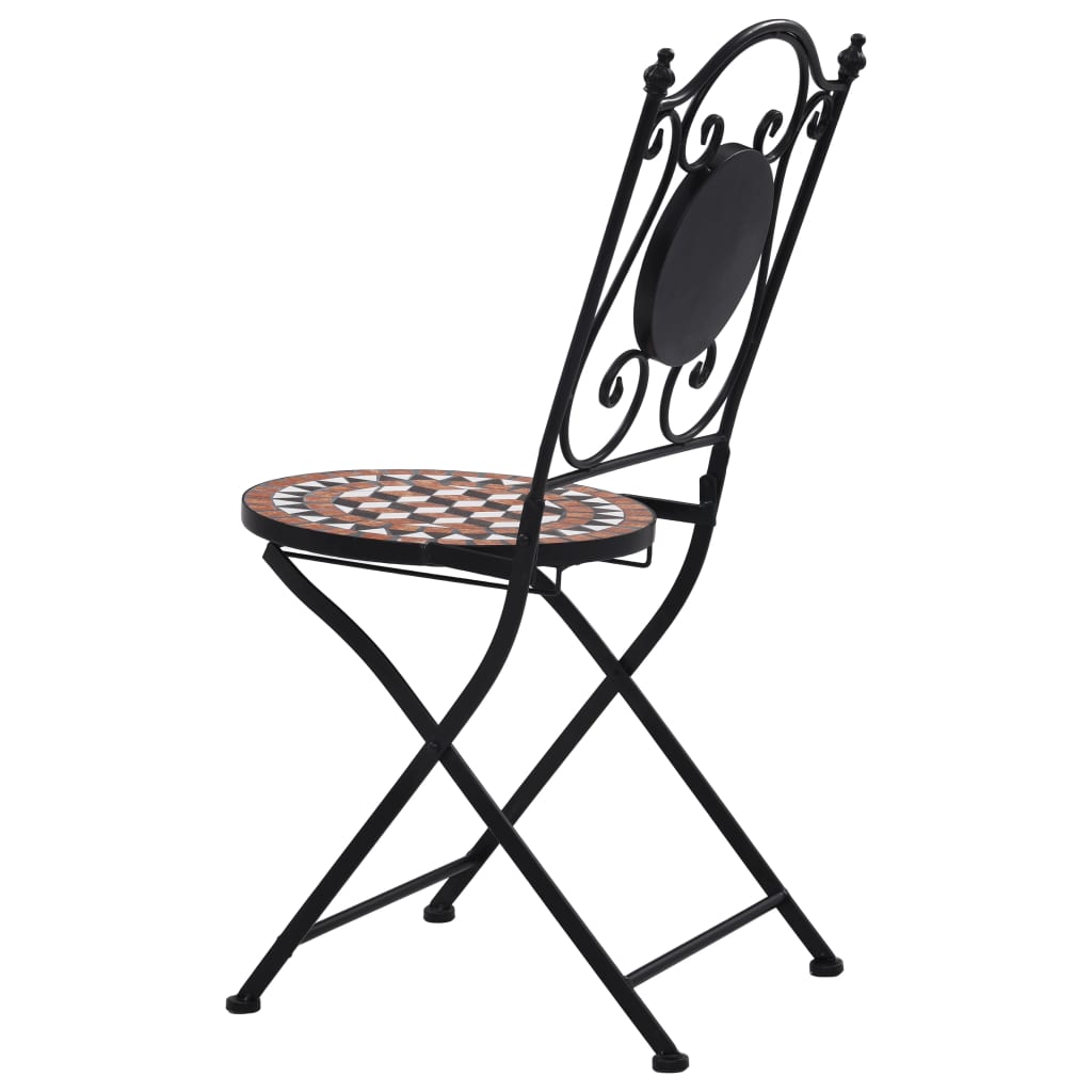 vidaXL 3-tlg. Bistro-Set Mosaik Keramik Terrakotta