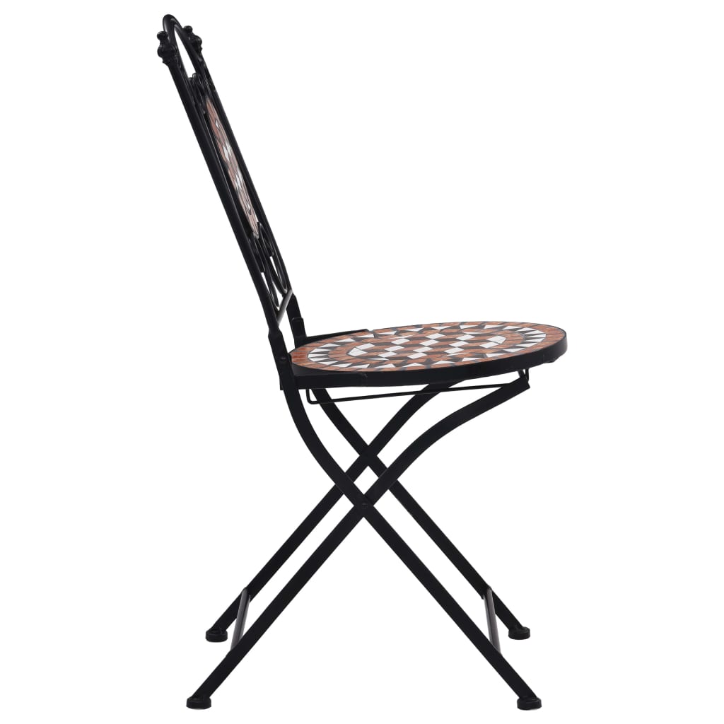 vidaXL 3-tlg. Bistro-Set Mosaik Keramik Terrakotta