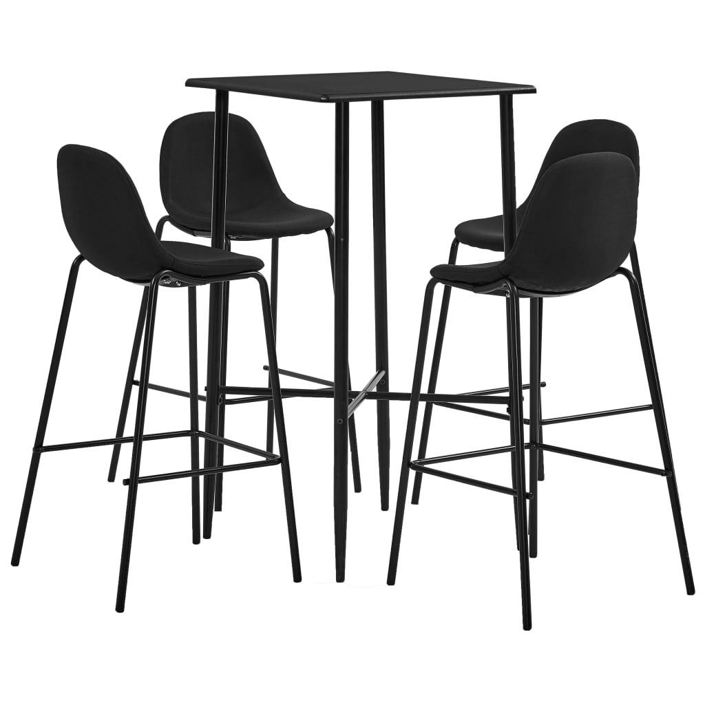 vidaXL 3-tlg. Bar-Set Stoff Dunkelgrau