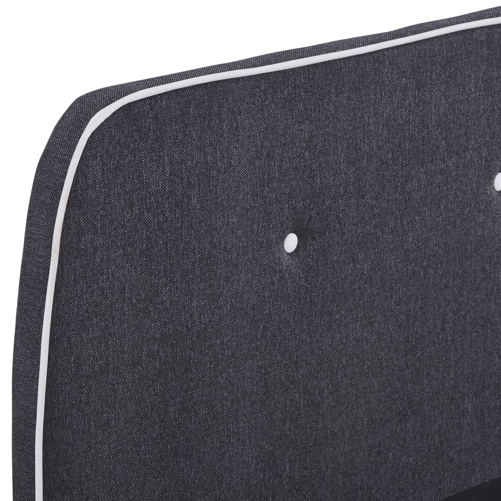 vidaXL Bettgestell Dunkelgrau Stoff 160 × 200 cm