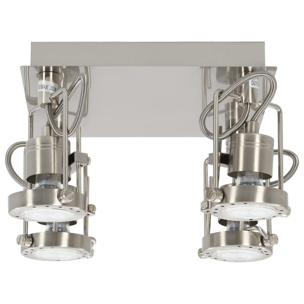 vidaXL 4-Wege Strahler Silbern GU10