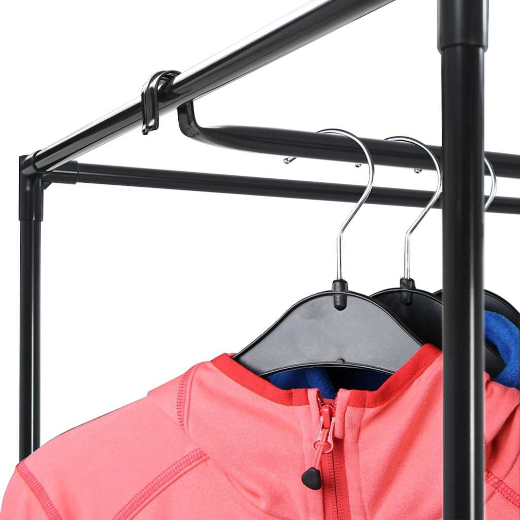 vidaXL Kleiderschrank Schwarz 75×50×160 cm