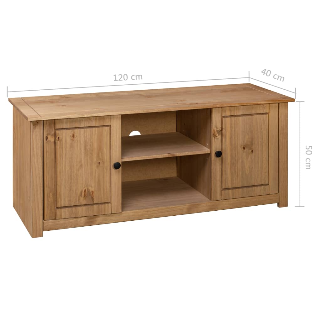 vidaXL TV-Schrank 120 x 40 x 50 cm Massivholz Panama-Kiefer