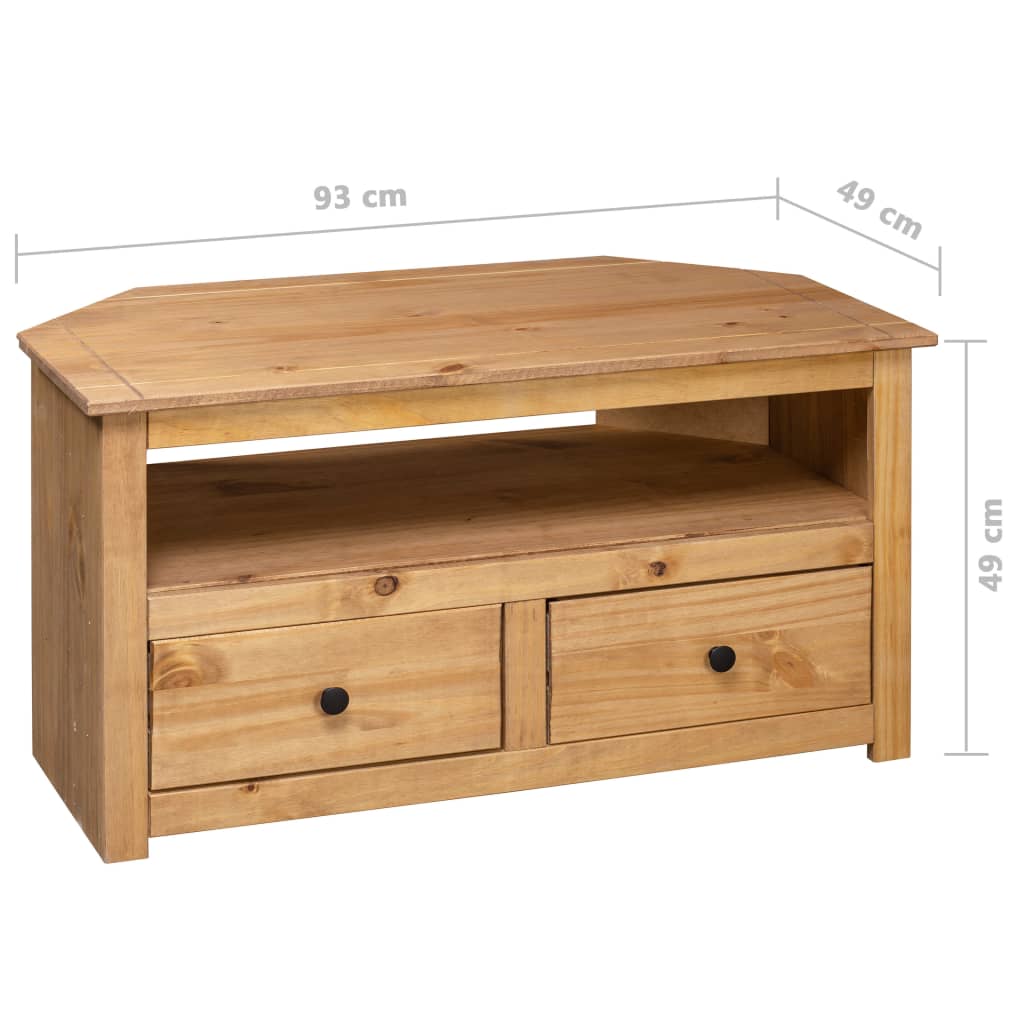 vidaXL TV-Eckschrank 93 x 49 x 49 cm Massivholz Panama-Kiefer