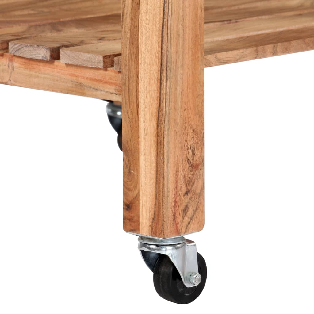 vidaXL Servierwagen 58x58x89 cm Massivholz Akazie