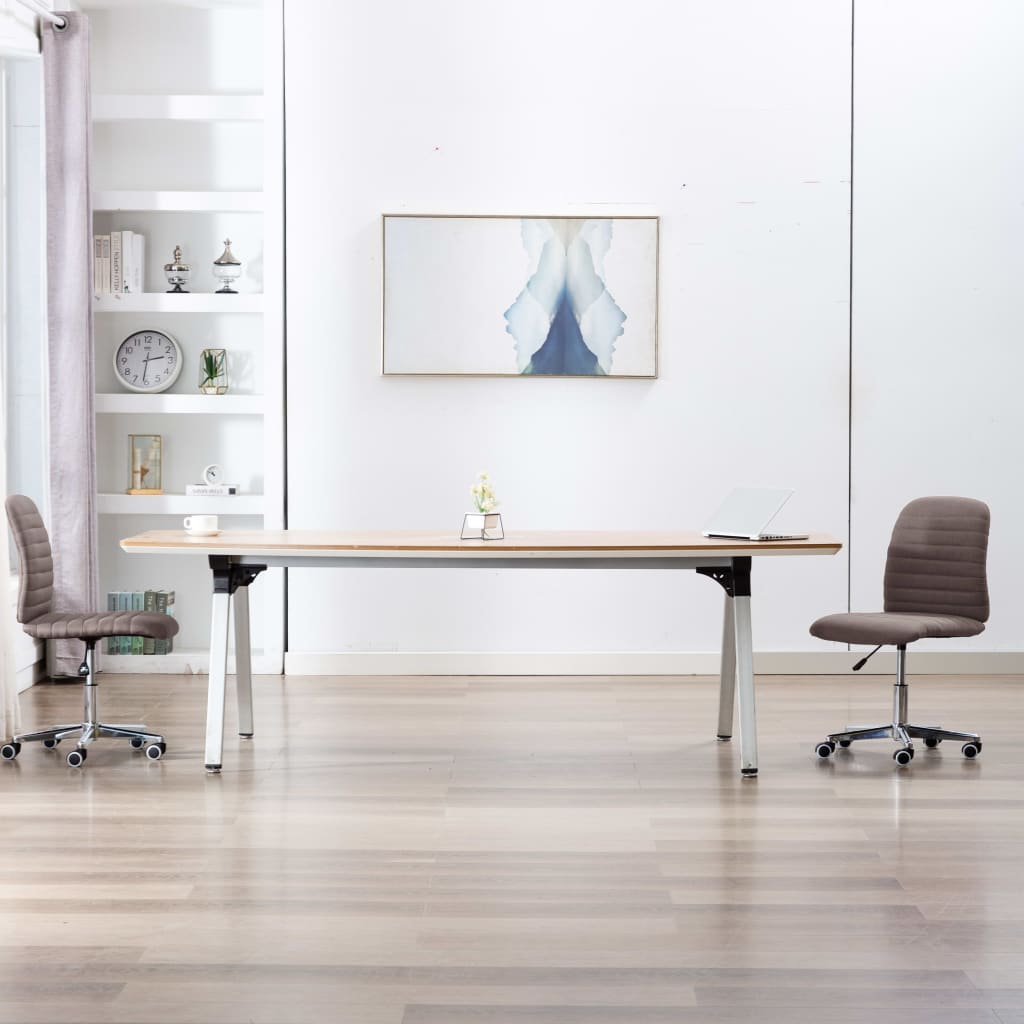 vidaXL Esszimmerstühle 2 Stk. Hellgrau Stoff