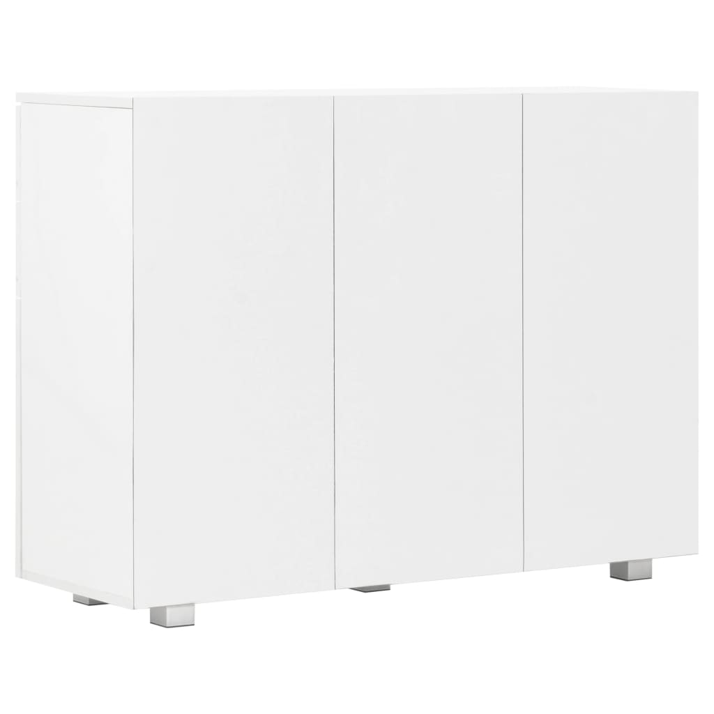 vidaXL Sideboard Hochglanz-Weiß 107x35x80,5 cm