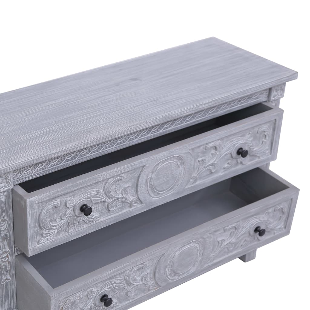 vidaXL Sideboard mit 2 Schubladen 90 x 30 x 60 cm Massivholz Mahagoni