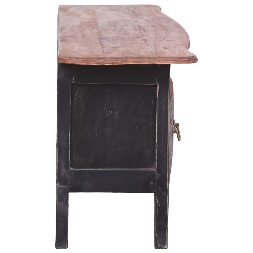 vidaXL TV-Schrank 120x30x40 cm Schwarz Altholz Massiv