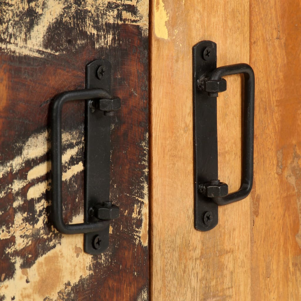 vidaXL Bücherregal 4 Ebenen 80x30x180 cm Altholz Massiv