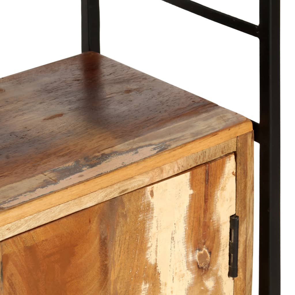 vidaXL Bücherregal 4 Ebenen 80x30x180 cm Altholz Massiv