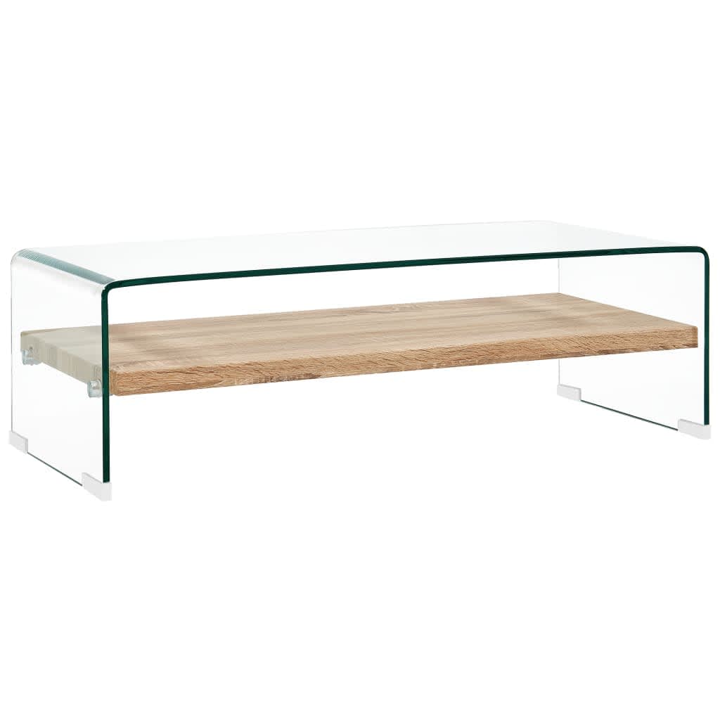vidaXL Couchtisch Transparent 50×50×45 cm Hartglas