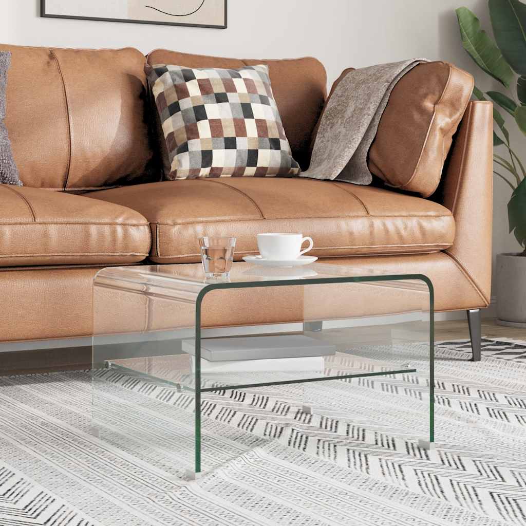 vidaXL Couchtisch Transparent 50×45×33 cm Hartglas