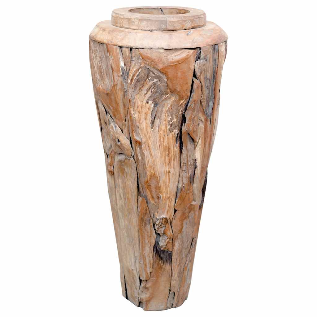 vidaXL Deko-Vase 40 x 100 cm Massivholz Teak