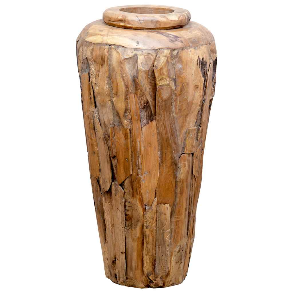 vidaXL Deko-Vase 40 x 100 cm Massivholz Teak