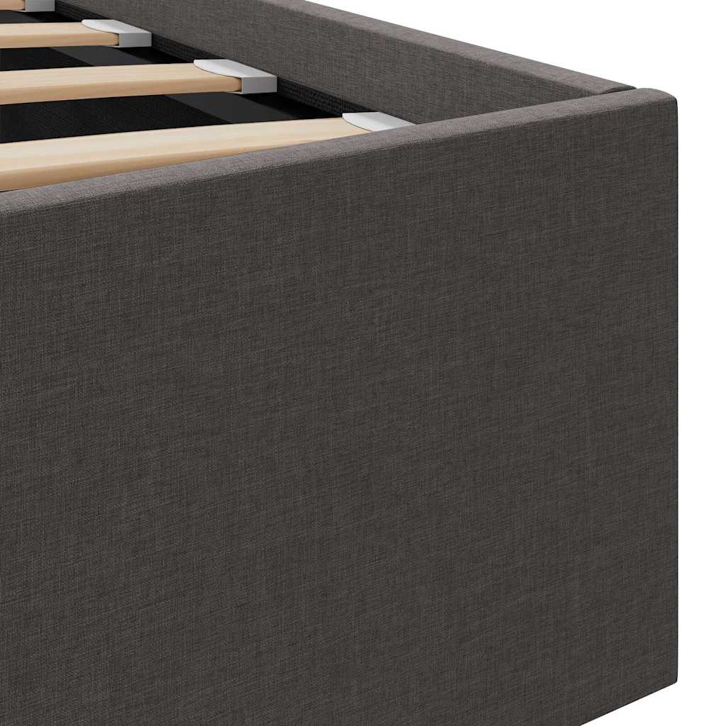 vidaXL Stauraumbett Hydraulisch Dunkelgrau Stoff 100×200 cm