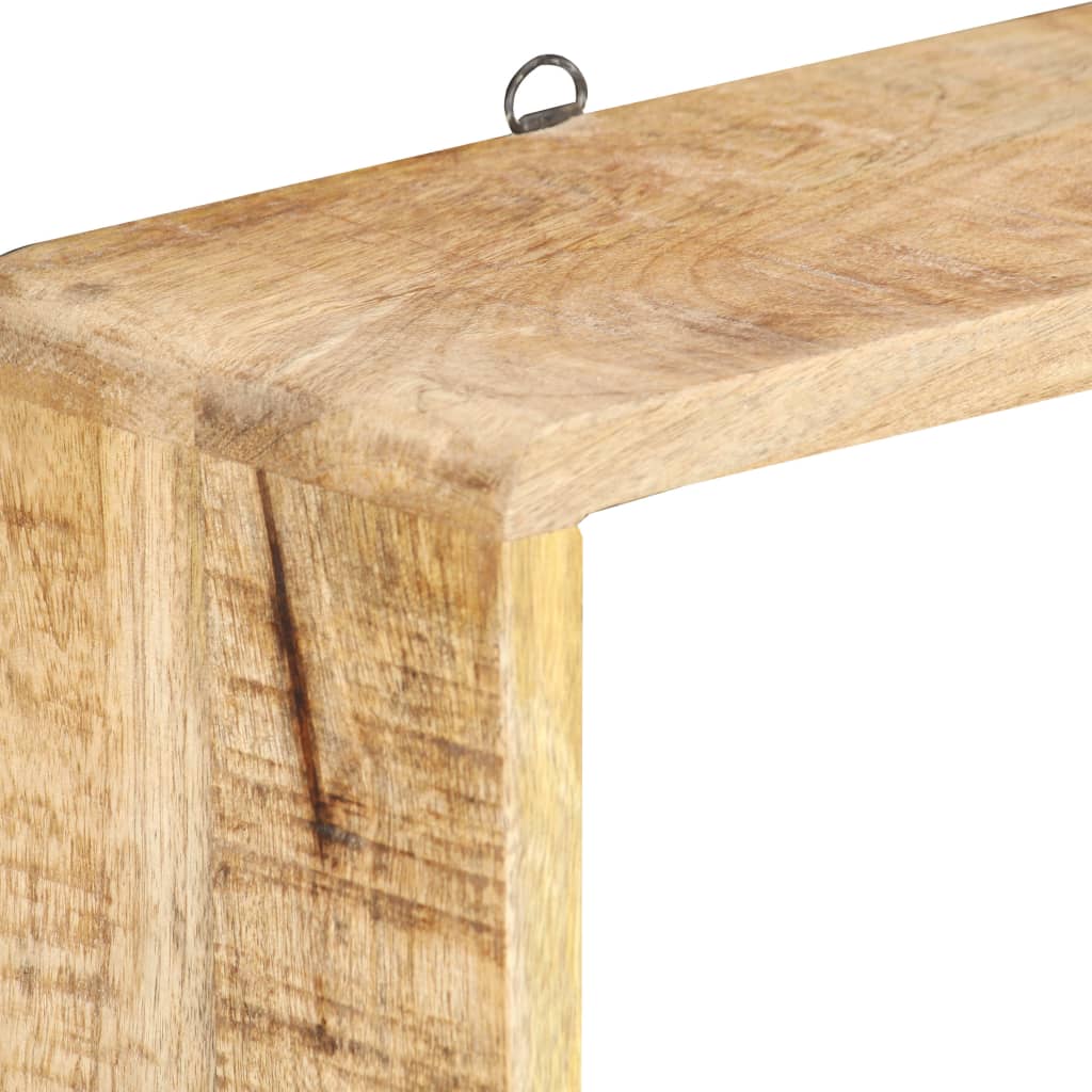 vidaXL 3-tlg. Würfel-Wandregal-Set Massivholz Mango