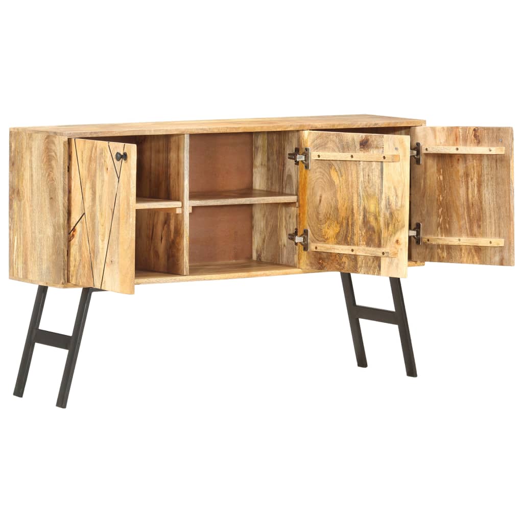 vidaXL Sideboard 118x30x75 cm Massivholz Mango