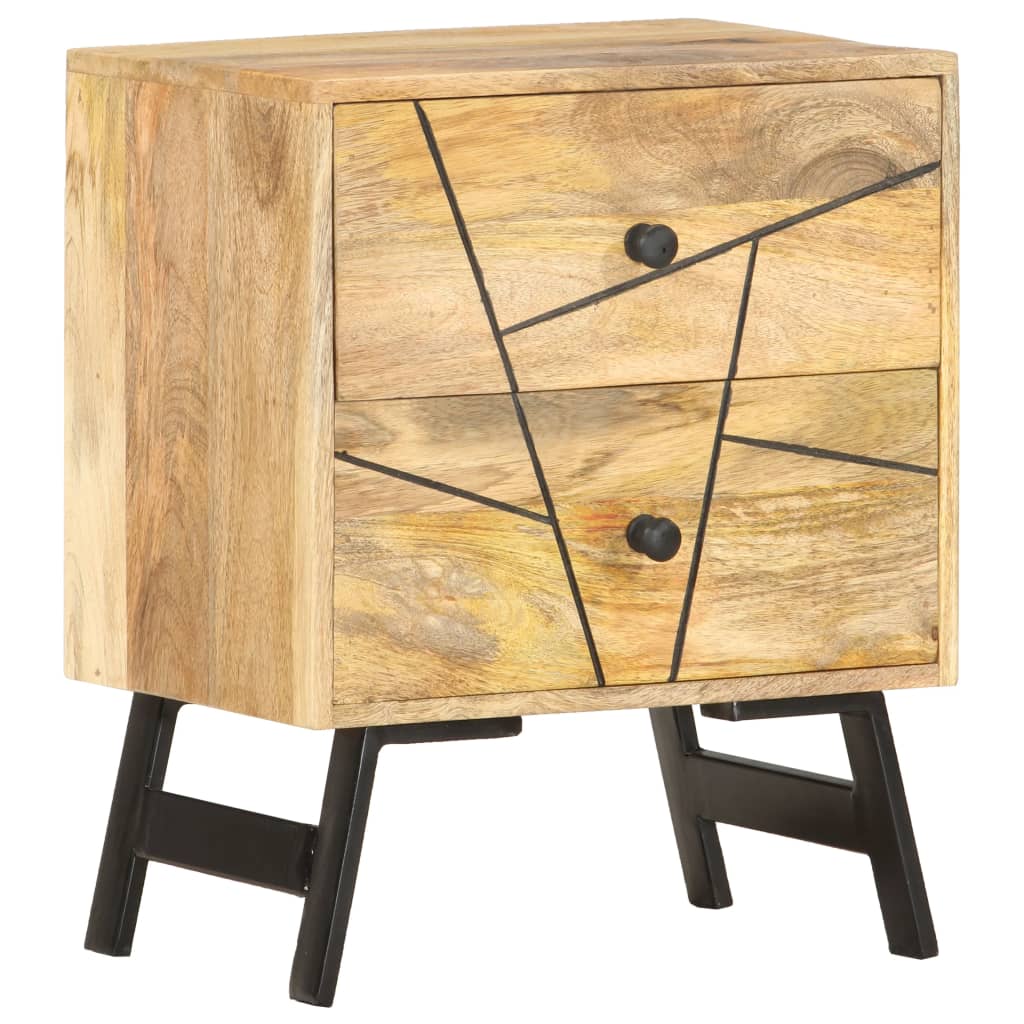 vidaXL Nachttisch 40x30x50 cm Massivholz Mango